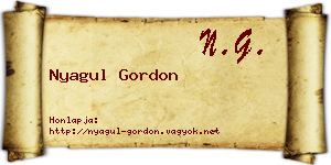 Nyagul Gordon névjegykártya